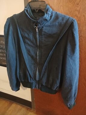 MOD MAID black silk bomber jacket